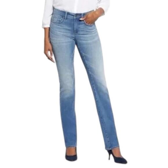 NYDJ Marilyn Straight Mid Rise Jeans in Maele Size 14P - Picture 1 of 13